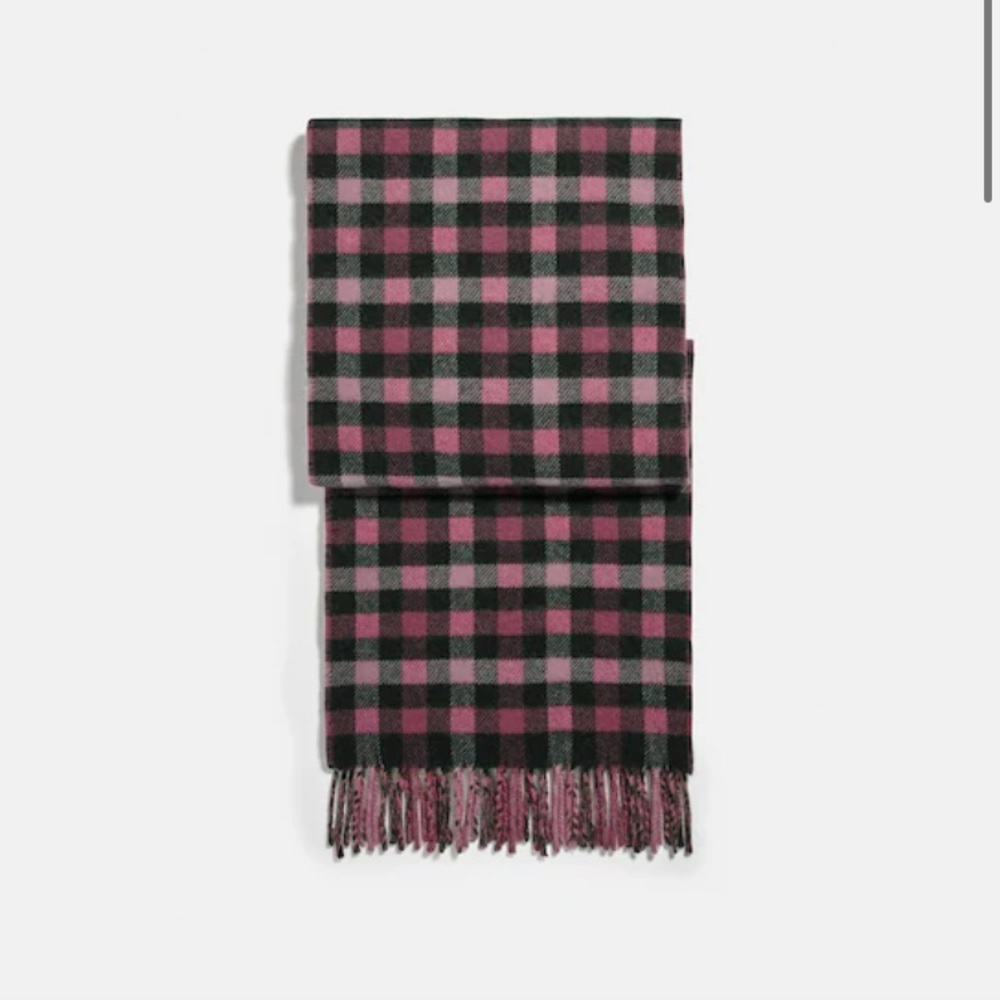 Coach Reversible Signature Gingham Print Muffler F76390